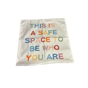 NEW 1 throw pillow cover 18X18 inches CASE / COVER ONLY safe space